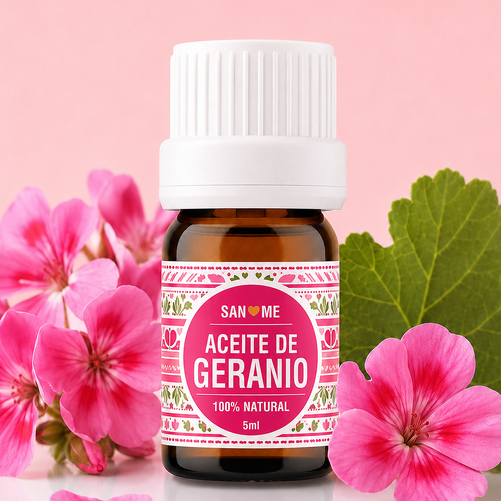 100% puro, grado premium aceite esencial de geranio (pelargonium graveolens)